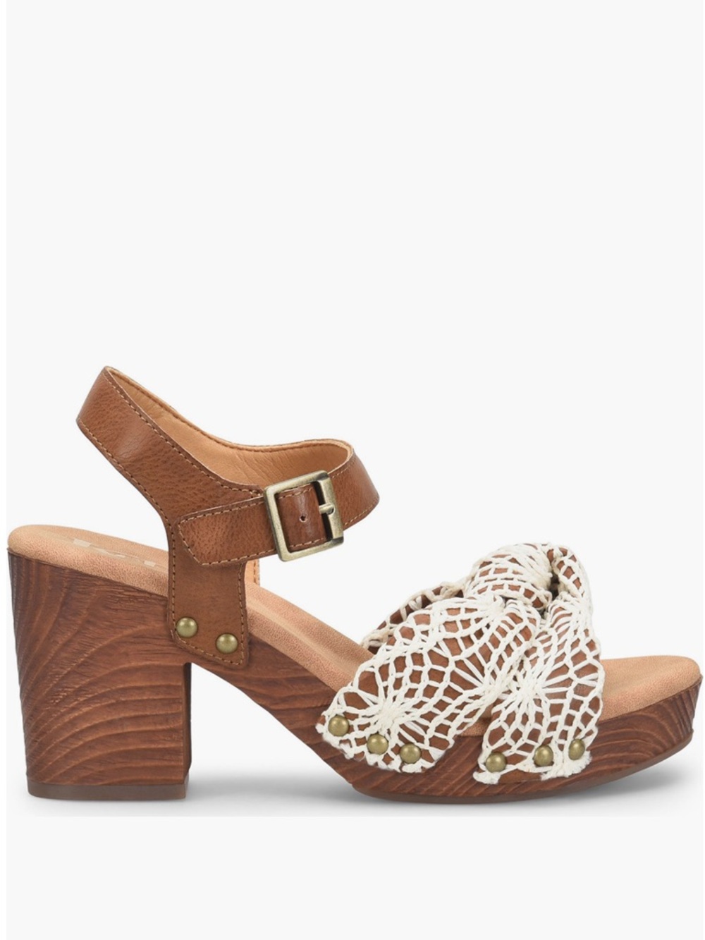 Kork-Ease Brown and White Women's Sandals NWOT SIZE 9